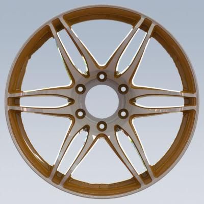 20*9.5 Inch 6*139.7 PCD Passenger Car Rims Gold Machined Face Aluminum Alloy Wheel