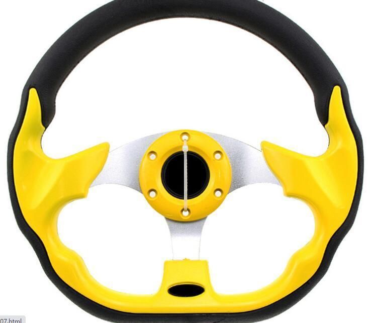 Custom Yellow 13in Car Steering Wheel Universal