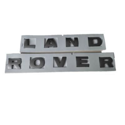 Silver color custom chrome car badge RANGE ROVER letter