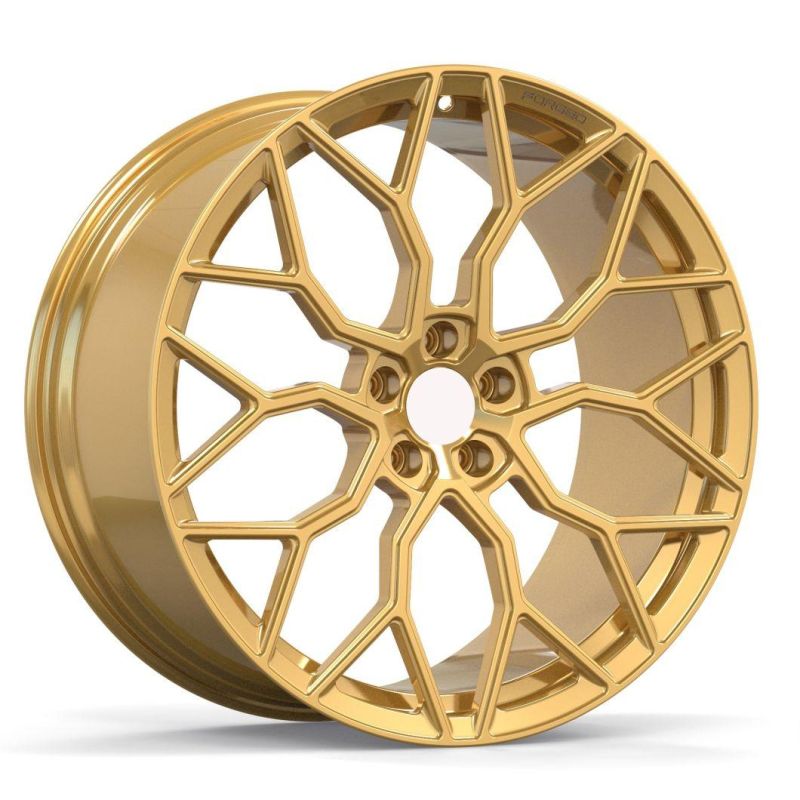 Golden Finish Racing Car Wheel High Performance Vossen Forged Wheels