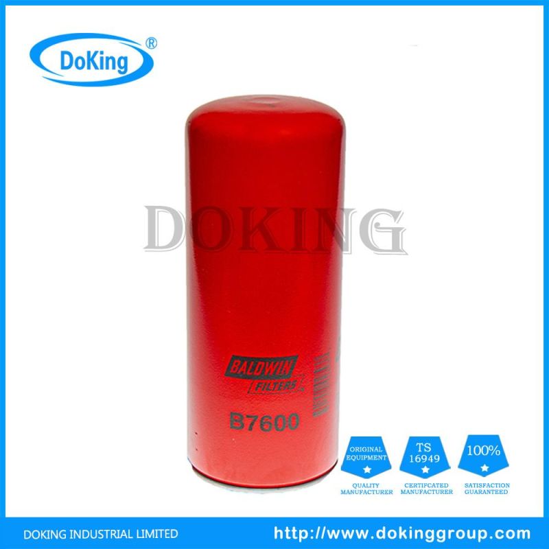 Engine Auto Parts Oil Filter B7600 for Trucks/Car/Excavators