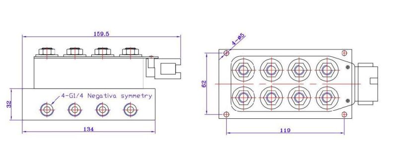 Accuair Vu-4f Pneumatic Air Ride Suspension Valve Block