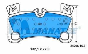 Rear Disc Brake Pads for Volkswagen Touareg Porsche Cayenne 7L0 698 451 E