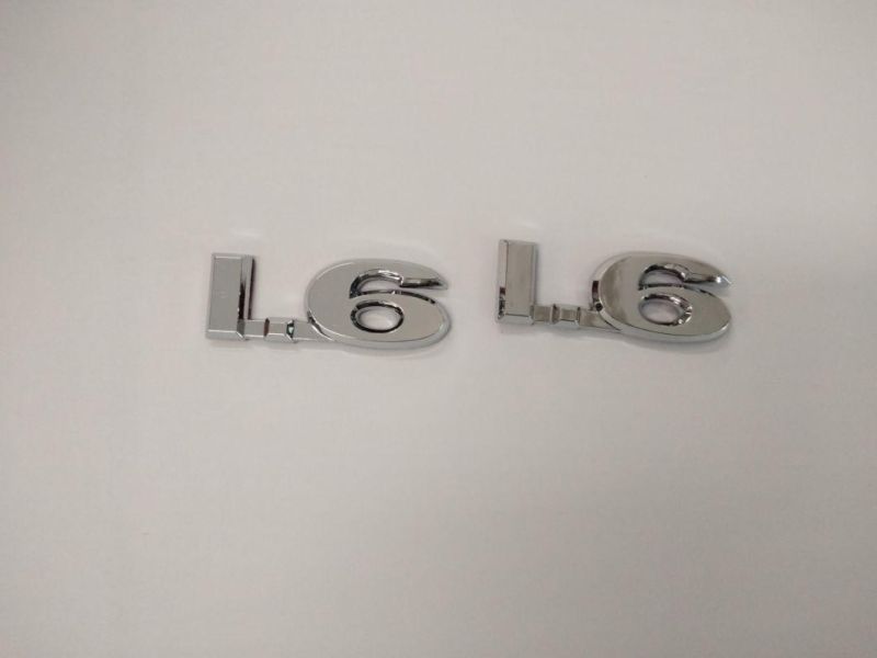 Custom Car Chrome Plastic letter 3D Number Emblem Sticker