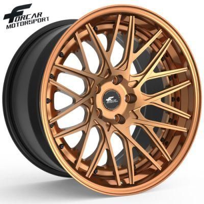 Aluminum T6061 Car Replica 2 Pieces Forged Alloy Wheel Rims