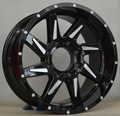 New Design Gold Machined Lip Black Machined Face Shinja Silver Alloy Wheels