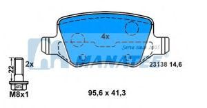 Rear Disc Brake Pads for Mercedes Benz A-CLASS B-CLASS (168 420 04 20)