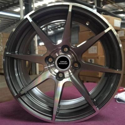 15*7j 8*100/114.3 Gun Metal Aluminium Rims Car Alloy Wheel