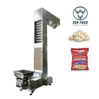 Z Type Food Grade Bucket Conveyor Machine Used for Granule Popcorn Lifting