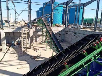 Long Overhead Fixed Incline Belt Conveyor with High Safety System