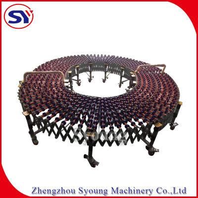 Customize Plastic Skate Wheel Stretched Roller Conveyor Telscopic Type