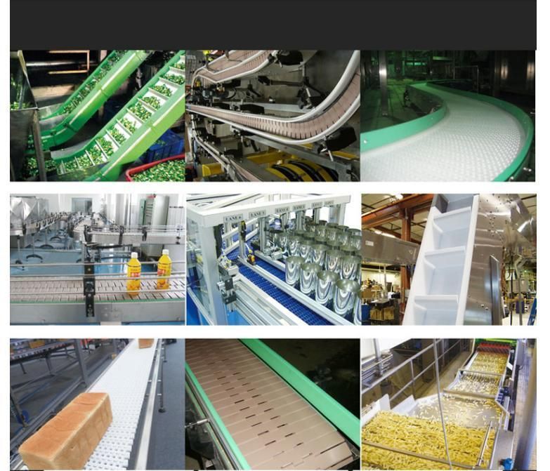 Is615 Radius Flush Grid Modular Plastic Conveyor Belt