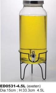 Glass Beverage Dispenser Glass Juice Jar Beverage Jar
