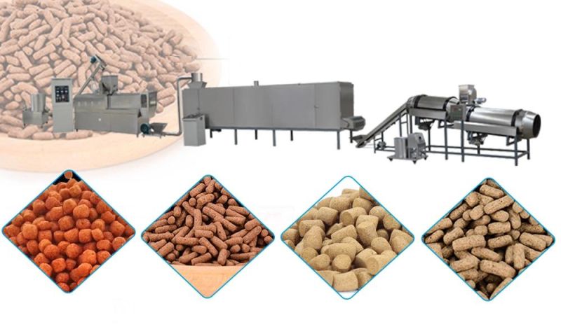 Automatic Dry Dog Food Making Machine High Grade Pet Food Extruder