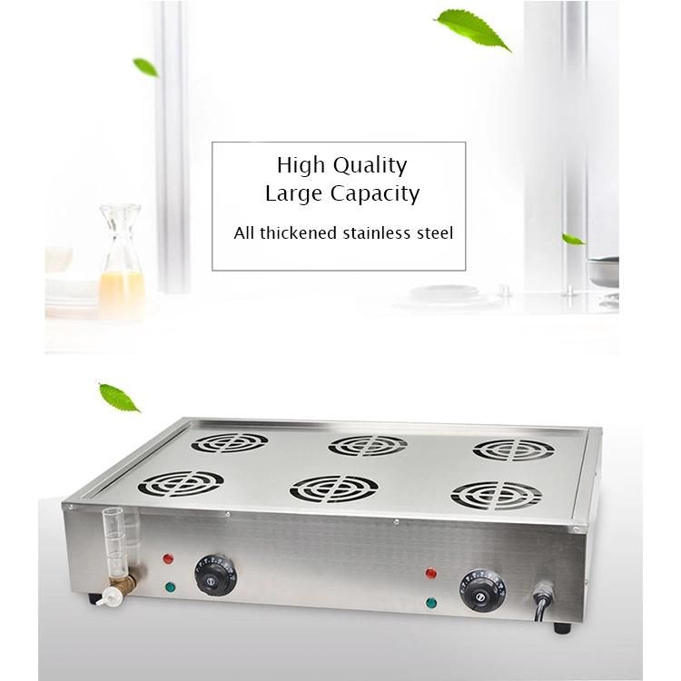 High Efficiency Electric Heating Table 6-Hole Energy-Saving Steamer Baozi Rice Steamer