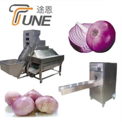 Factory Supplier Onion Root Cutting Machine / Onion Peeling Machine