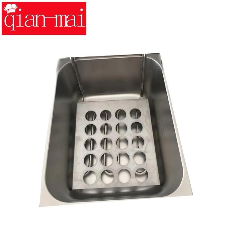 Popular Commercial Electric Chip Chicken Fryer with 5.5L*2 Tank