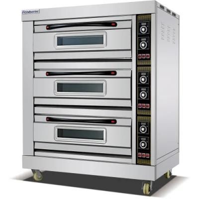 Commercial Stainless Steel Hot Selling 3-Deck 6-Tray Baking Oven