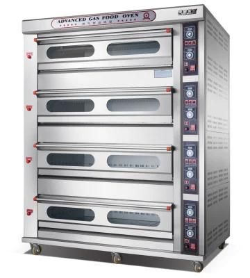 Commercial Kitchen 4 Deck 16 Tray Gas Oven for Restaurant Baking Equipment Bread Oven ...