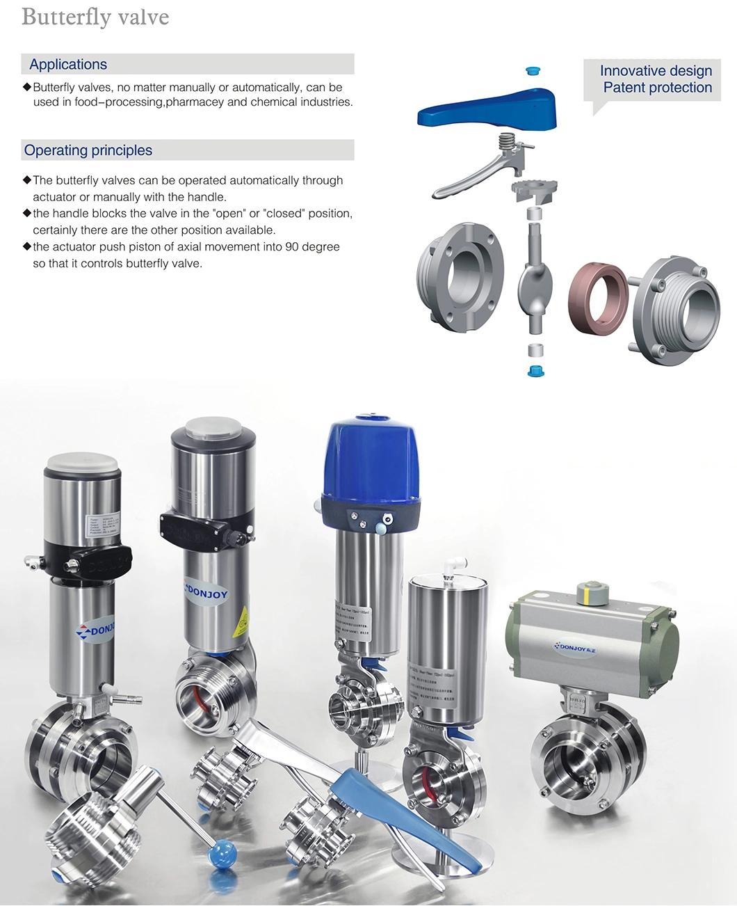 3A Sanitary SS316 Butterfly Valve with Positioner