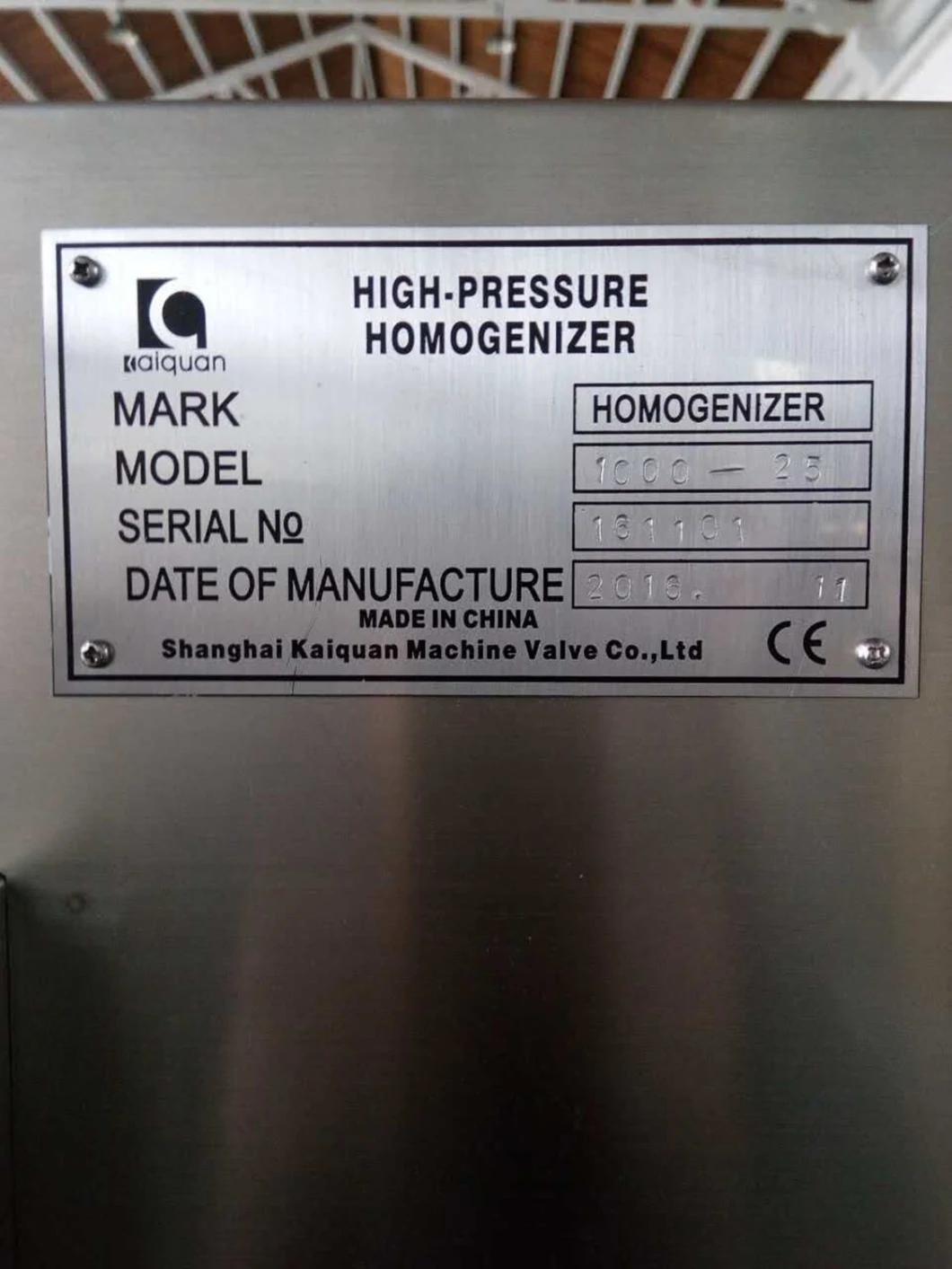 2000lph 25MPa Chinese Supplier Homogenizers for Sale Silverson Homogenizer