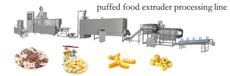 Puffed Ready-to-Eat Corn Snack Food Processing Line Making Equipment