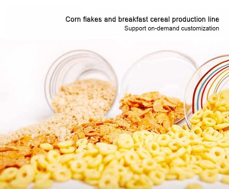 Wheat Rice Oats Maize Corn Flakes Breakfast Cereal Maker Making Machine Extruder Production Line Equipment