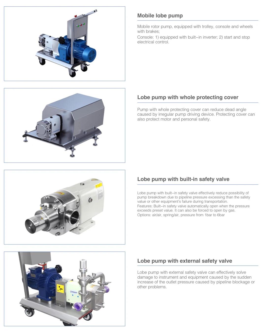 3A Food Grade Sanitary Lobe Pump with Motor