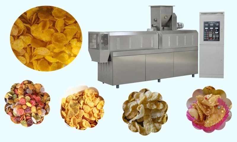 Extruded Corn Flakes Colored Fuit Loops Ring Snacks Food Production Line/Making Equipment/Manufacturing Machinery