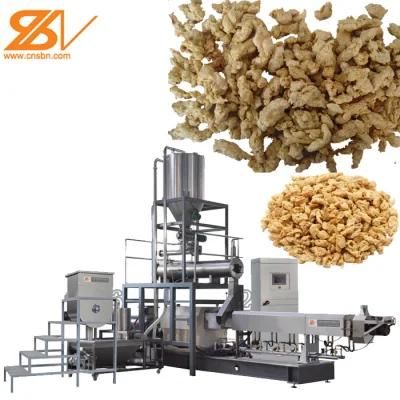 Automatic Soya Chunks Soya Nugget Mince Protein Production Extruder Machines