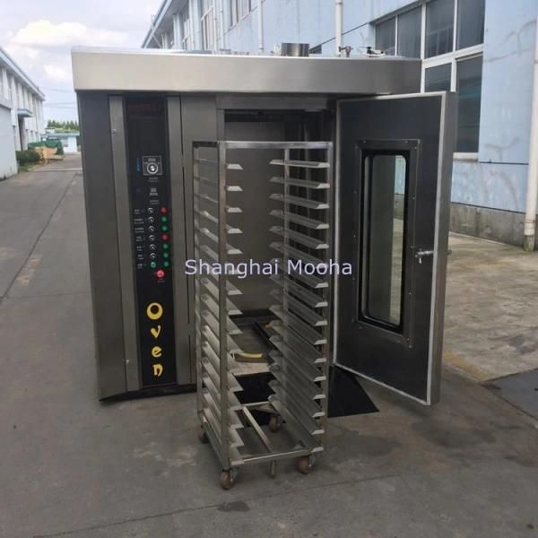 16/32/64 Trays Commercial Bread Food Baking Machine Hot Air Bakery Big Rotary Rack Oven Factory Cheap Price