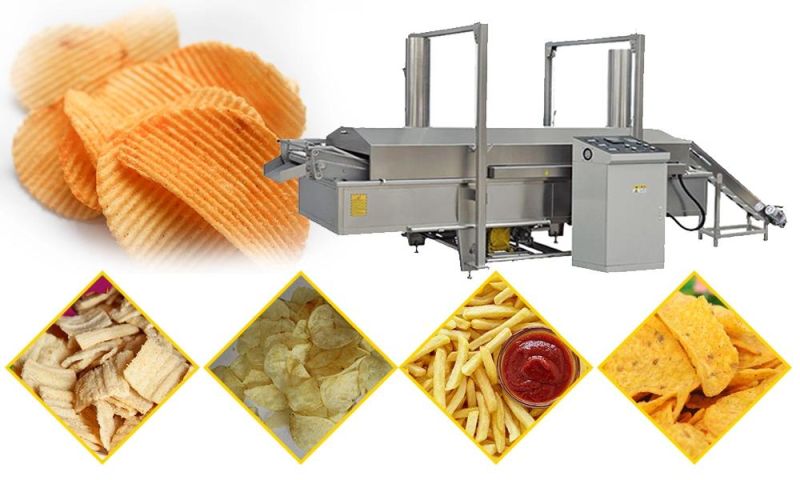 China Hot Sale CE High Quality Stainless Steel Fully Automatic Continuous Belt Frying Equipment Fried Food Industrial Deep Belt Frying Machine