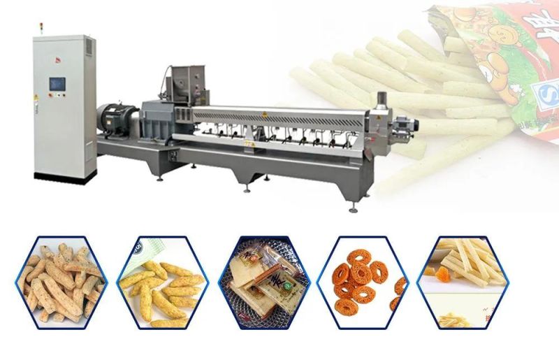 Stainless Steel Corn Puff Process Line Corn Snacks Processing Machine