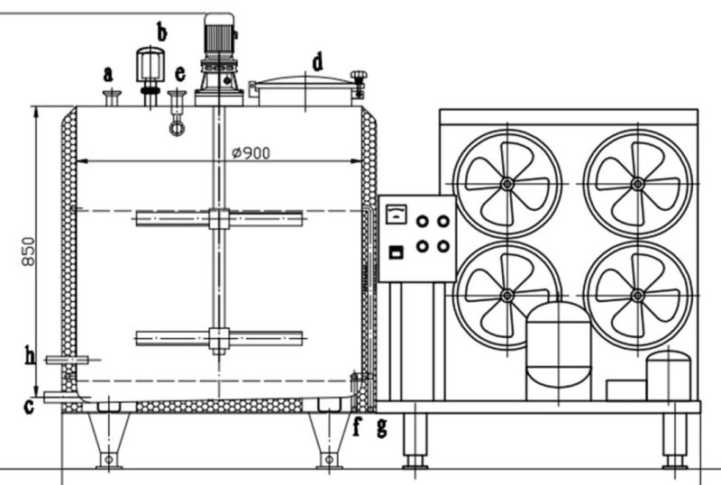 Sanitary Vertical Horizontal Dairy Milk Cooling Tank for Industry