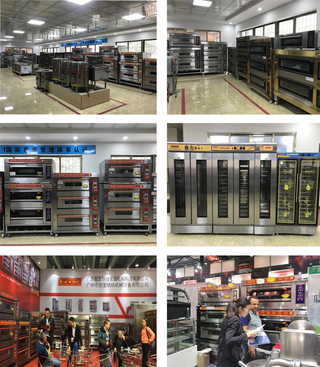 Commercial Kitchen Bakery Machine Baking Equipment 1 Deck 2 Trays Gas Pizza Oven Food Machinery