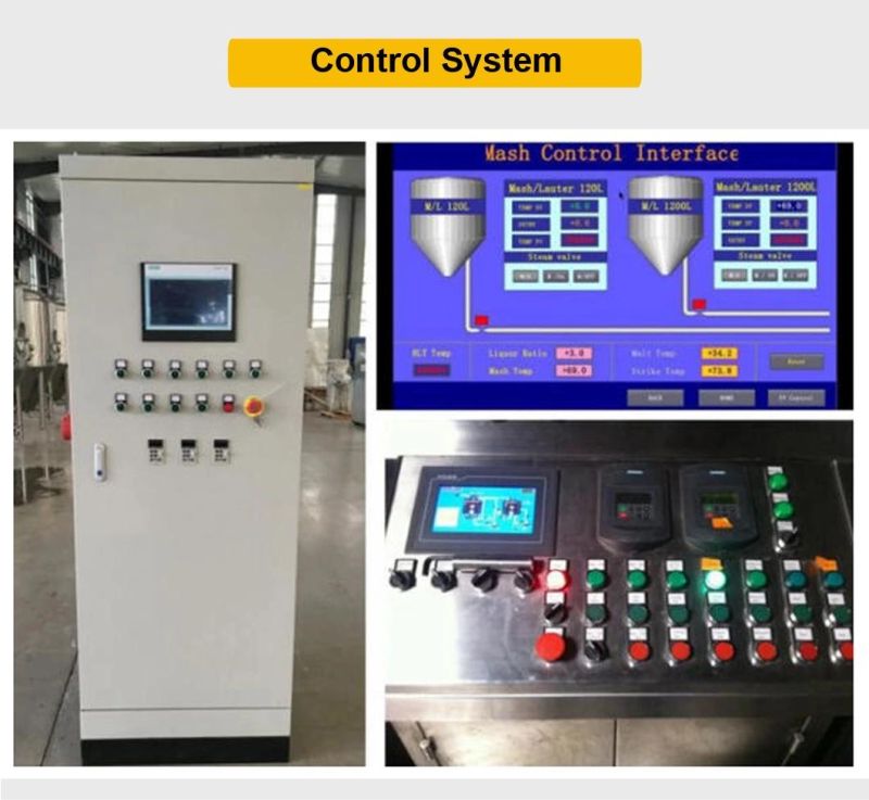 Price of 800L 1000L Touch Screen Automatic/Digital Display Semi-Auto Controlling Brewery Tanks From China Supplier