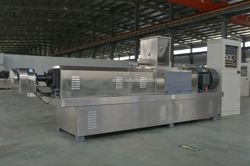 Twin Screw Extruded Fried Snacks Puffed Processing Line Corn Doritos Tortilla Chips Food Making Machine