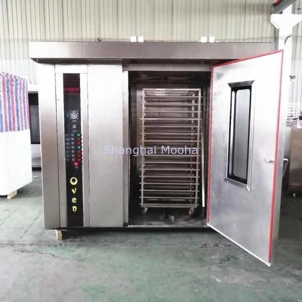 64 Trays 32 Tray Rotary Oven Price Big Rotating Oven Bakery Rotary Rack Oven for Sale Baking Loaf Bread Bakery Industrial Oven