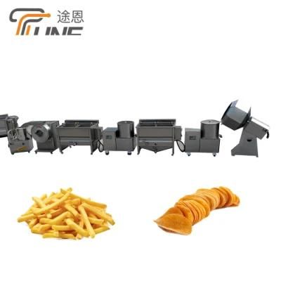 Industrial Small Scale Finger Potato Crisps Frying Frozen French Fries Making Machine