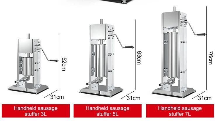 7L Manual Sausage Making Machine/Sausage Stuffer Filling Vertical Meat Processor