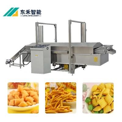 Factory Price Commercial Snack Foods Continuous Conveyor Fryer Machine Full Automatic ...