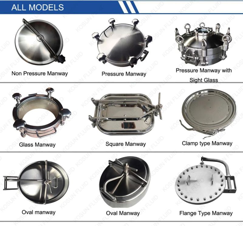 Manhole Cover Stainless Steel for Food Grade Tank