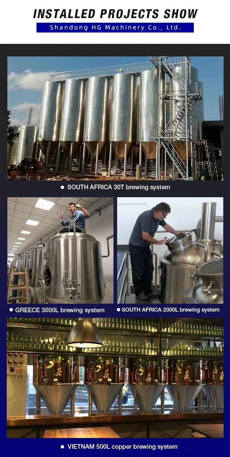 Commercial Brewery Stainless Steel Glycol Cooling 1000L 2000L Conical Beer Fermenter with Dimple Jacketed Fermentation Tank