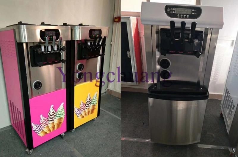 Ice Cream Making Machine with 3 Flavors and Per-Cooling Function