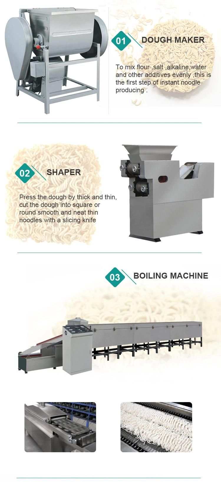 Commercial Low Price Mini /Middle Type Scale Fried Drying No Fried Instant Noodle Roller Round Cutter Dried Ripple Noodle Production Line/ Machine