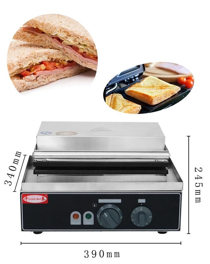 Commercial Sandwich Waffle Maker Customized Useful with Non-Stick Coating