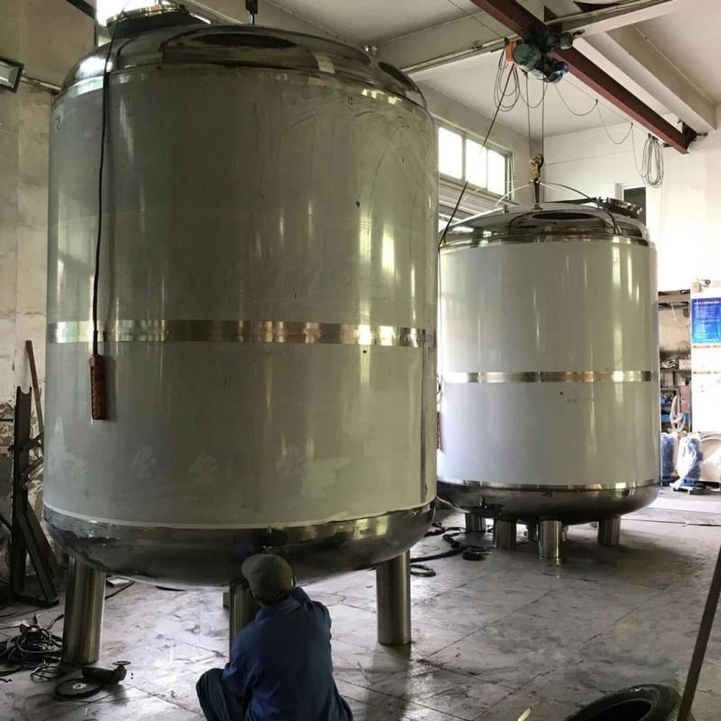 3000L Sanitary Steam Hot Water Electricity Heating Mixing Tank Price