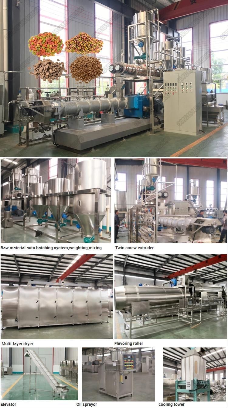 Animal Pet Cat Dog Food Machine Chicken Bird Food Feed Twin Screw Extruder Processing Line