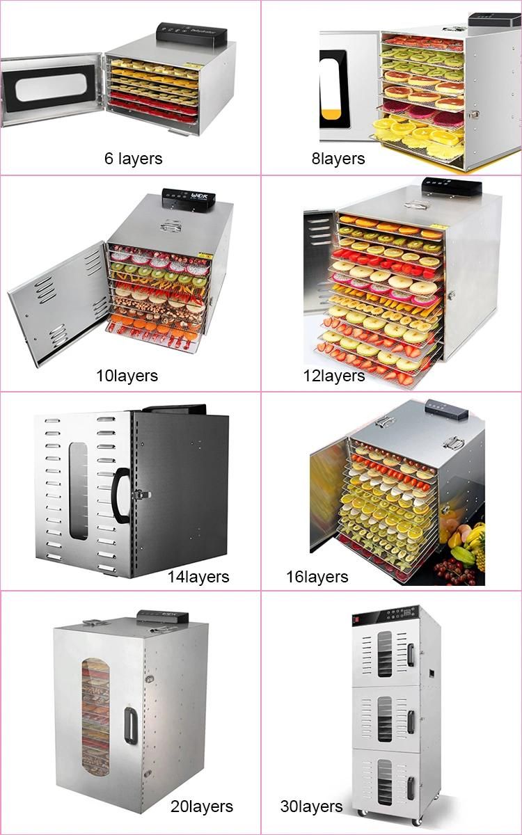 New Type Home Use Kitchen 10 Trays Dewatering Machine Air Dryer Fruit Drying Oven Food Fruits Vegetables Dehydrator