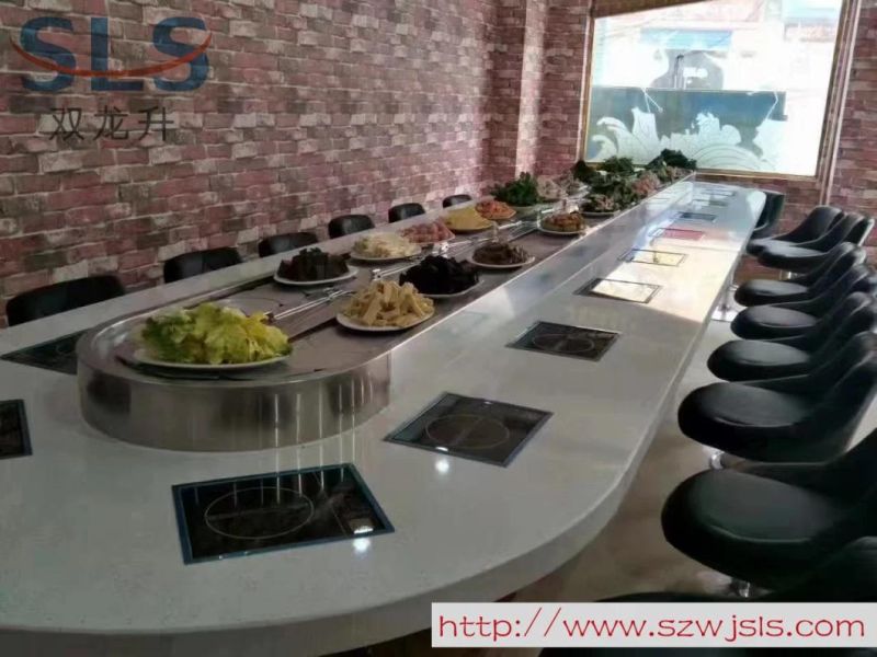 Self-Service Rotary Hotpot Table Double-Track Rotating Conveyor